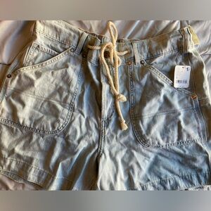 We The Free Light Blue Denim Shorts